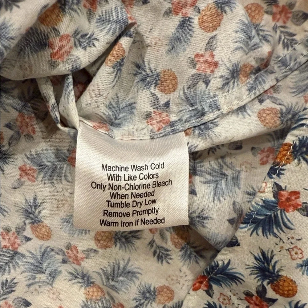 Joseph Abboud Hawaiian Shirt Floral Print Camp Collar Short Sleeve Men XXL